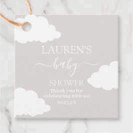 Cloud Minimalistisch Baby Dusche Geschenkanhänger