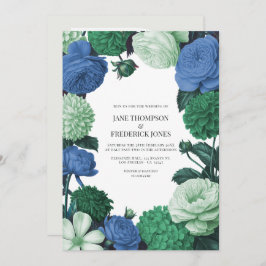Cloud Mint, Alpine Blue & Evergreen Mist Wedding Einladung