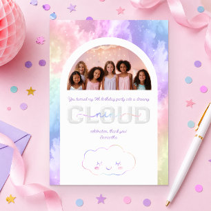 Cloud Nine 9. Geburtstags-Dankeskarten – Pastell-S Dankeskarte