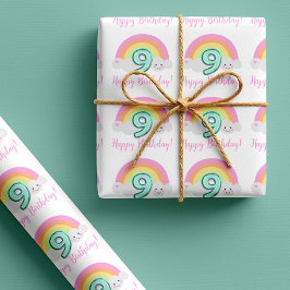 Cloud Nine 9. Geburtstags-Geschenkpapier Geschenkpapier