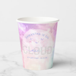 Cloud Nine 9th Birthday Paper Cups - Kawaii Pastel Pappbecher