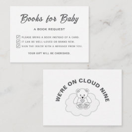 Cloud Nine Baby Dusche Bitte buchen Begleitkarte