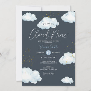 Cloud Nine Baby Shower Neutrale Kleine Wolke Einladung
