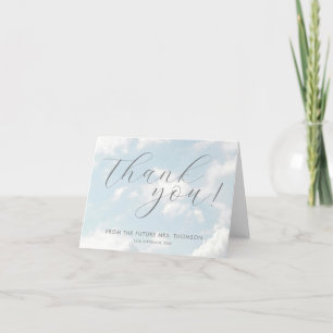 Cloud Nine Blau Bewölkter Himmel Moderne Bridal Sh Dankeskarte