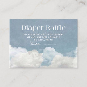 Cloud Nine Blue Baby Duwer Diaper Raffle Begleitkarte