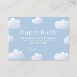 Cloud Nine Blue Baby Duwer Diaper Raffle Begleitkarte