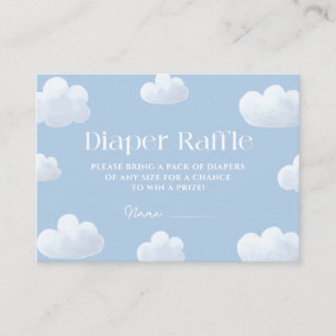 Cloud Nine Blue Baby Duwer Diaper Raffle Begleitkarte