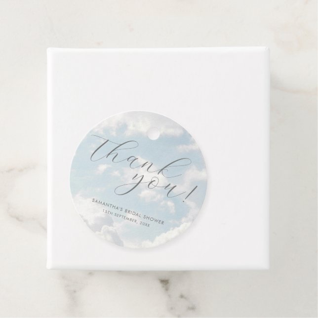 Cloud Nine Blue Cloudy Sky Elegantes Brautparty Geschenkanhänger (Beispiel)