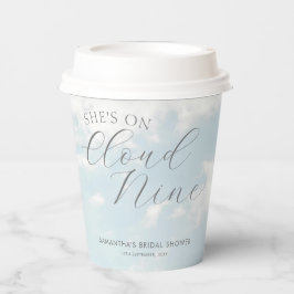 Cloud Nine Blue Cloudy Sky Modernes Brautparty Pappbecher