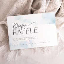 Cloud Nine Blue Windel-Raffel-Ticket Baby Shower