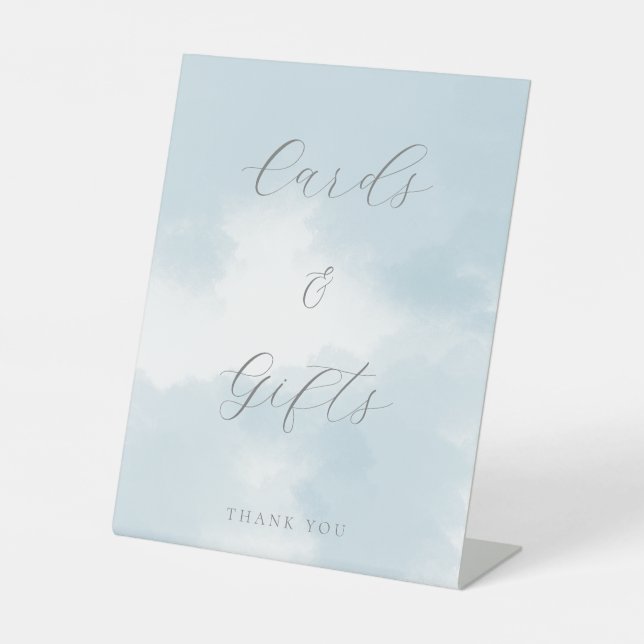 Cloud Nine Brautparty Karten und Geschenke Zeichen Sockelschild (Vorderseite)