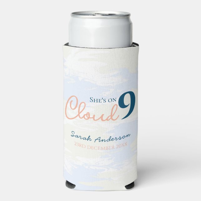 Cloud Nine Brautparty Modernes Selters Dosenkühler (Seltzer Vorderseite)
