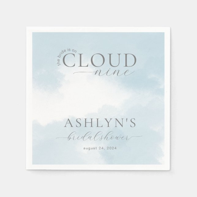Cloud Nine Brautparty Paper Napkins Serviette (Vorderseite)