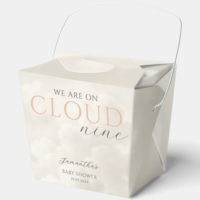 Cloud Nine Elegante Babyparty Geschenkschachtel (Vorderseite)