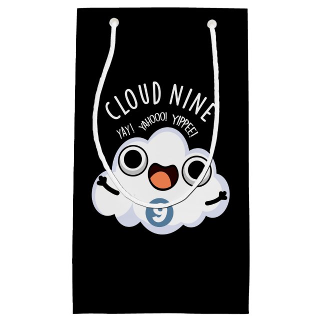 Cloud Nine Funny Weather Puff Dark BG Kleine Geschenktüte (Vorderseite)