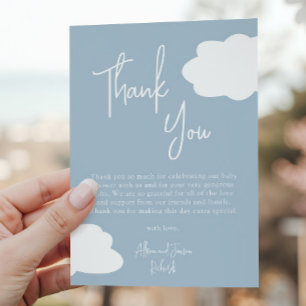 Cloud Nine Gender Neutral Baby Shower Dankeskarte