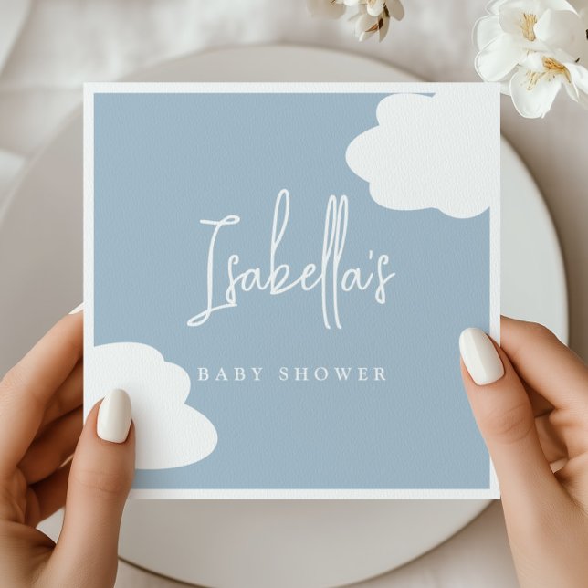Cloud Nine Gender Neutral Baby Shower Serviette (Von Creator hochgeladen)