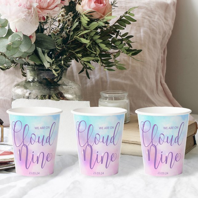 Cloud Nine Girl Baby Dusche Pappbecher (Von Creator hochgeladen)