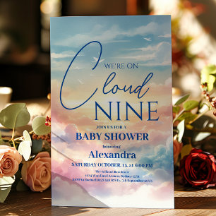 Cloud Nine Modern Baby Showroom Einladung