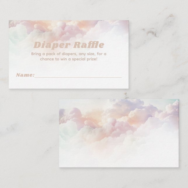 Cloud Nine Rainbow Cloud Baby Shooting Books Begleitkarte (Vorne/Hinten)