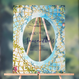 Cloud Nine Rokoko Revival Brautparty Willkommen Acrylschild