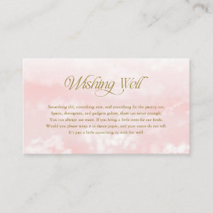 Cloud Nine Rosa Gold Moderne Cloud Wishing Well Begleitkarte
