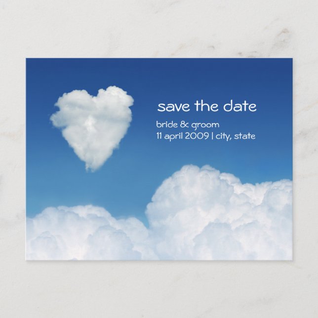 Cloud Nine - Save the Date Karte (Vorderseite)