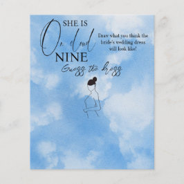 Cloud Nine Sky Blue Brautparty Guess Dress Game