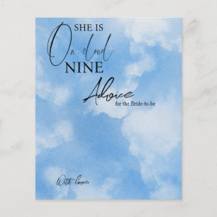 Cloud Nine Sky Blue Watercolor Brautparty Game