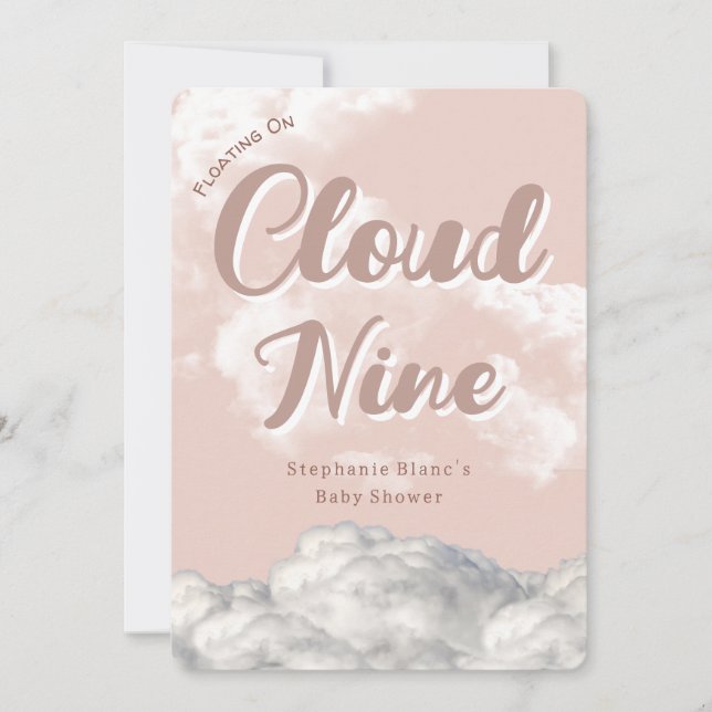 Cloud Nine Sky - Einladung zur Baby-Dusche (Vorderseite)
