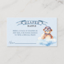 Cloud Nine Vintag Bear Diaper Raffle Baby Dusche