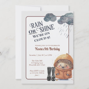 Cloud Nine Woodland Igel Geburtstag Einladung