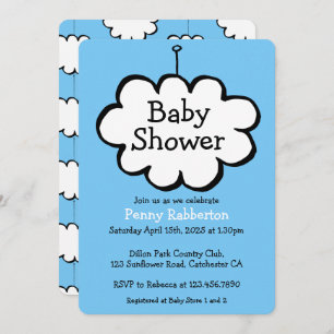 Cloud on on String Baby Shower Invite Einladung