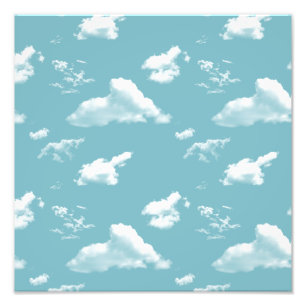 cloud pattern against a sky blue sky fotodruck