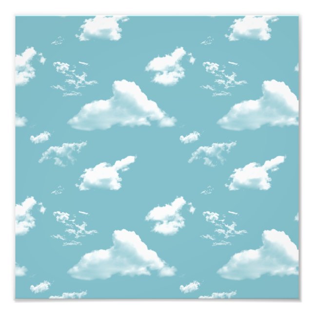 cloud pattern against a sky blue sky fotodruck (Vorne)