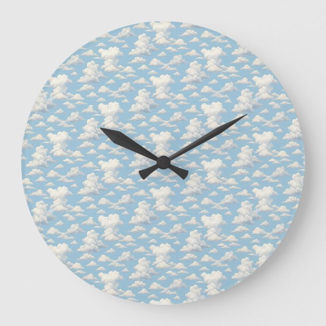 Cloud Pattern  Große Wanduhr (Vorderseite)