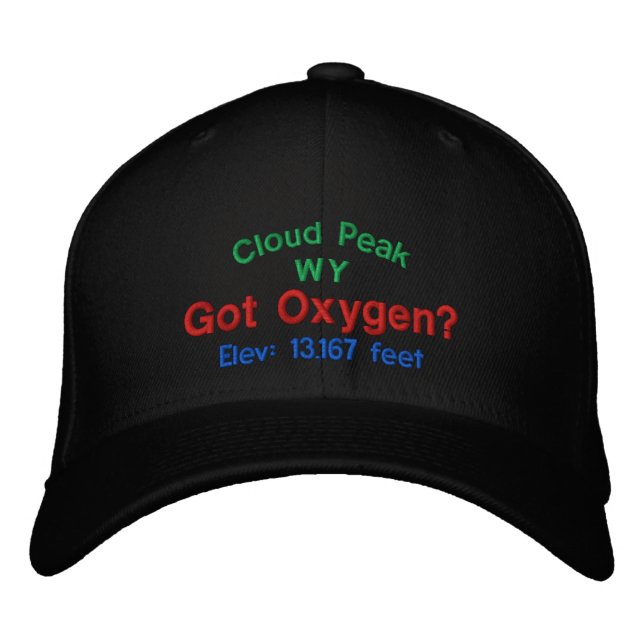 Cloud Peak Got Sauerstoff? bestickte Hülle Kappe (Vorderseite)