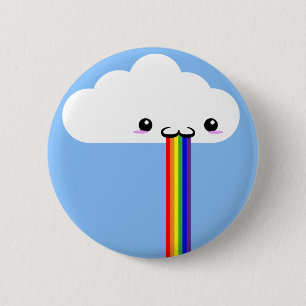 Cloud Puking Rainbow-Button Button