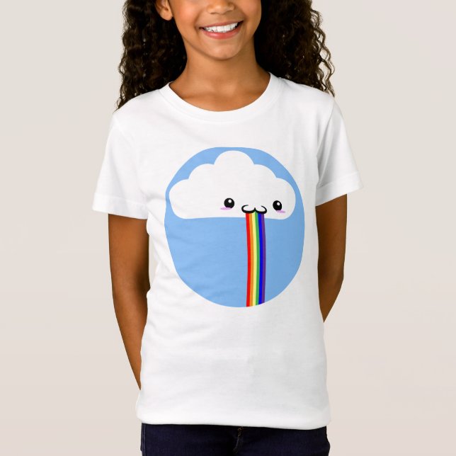 Cloud Puking Rainbow Tee Shirt (Vorderseite)