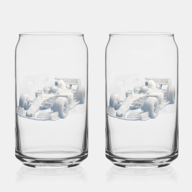 Cloud Racer F1 bedrucktes Glasset Dosenglas (Rückseite)