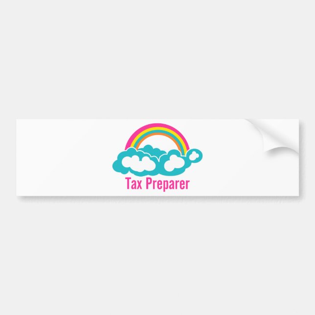 Cloud Rainbow Tax Preparer Autoaufkleber (Vorne)