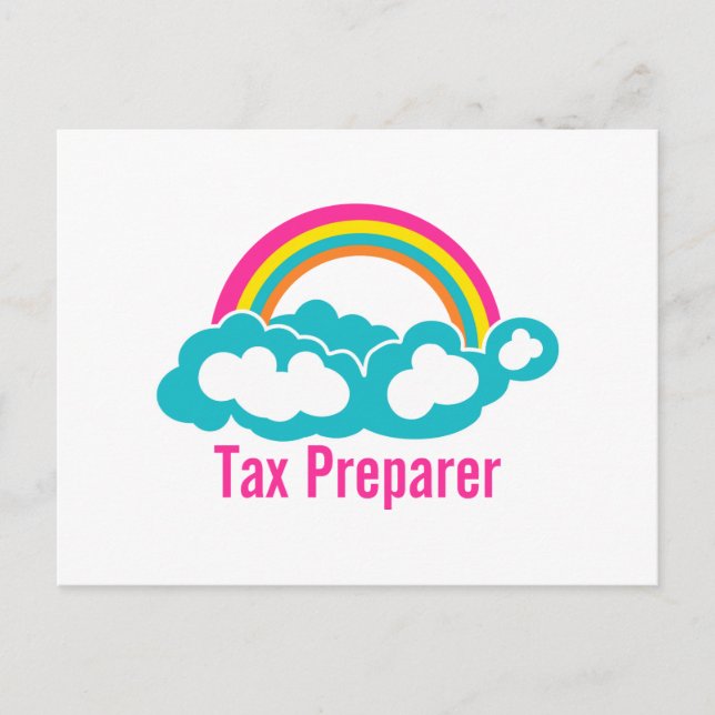 Cloud Rainbow Tax Preparer Postkarte (Vorderseite)