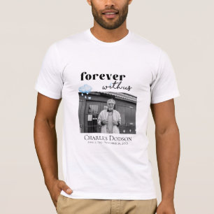 Cloud Raindrops Heart Funerbital Foto Memorial T-Shirt