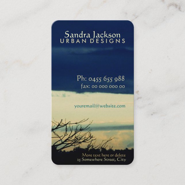 Cloud "scapt Stimmung Business Card Visitenkarte (Vorderseite)