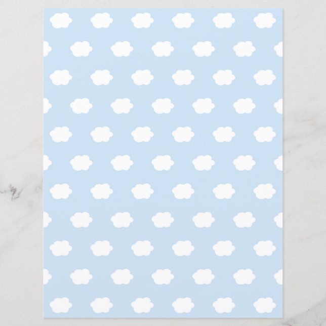 Cloud Scrapbook Paper White (Vorderseite)