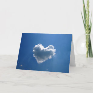 Cloud shape of a heart karte