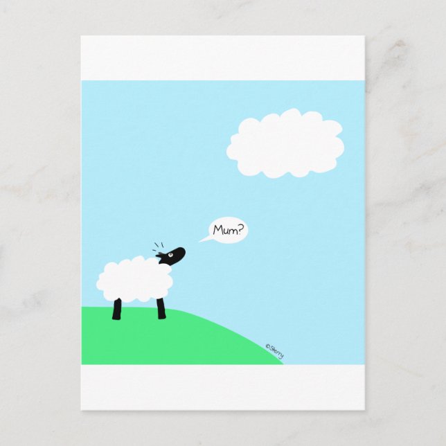 Cloud Sheep Postkarte (Vorderseite)