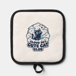 Cloud Sky Süße Katze Haustierliebhaber Shirt Kunst Topflappen