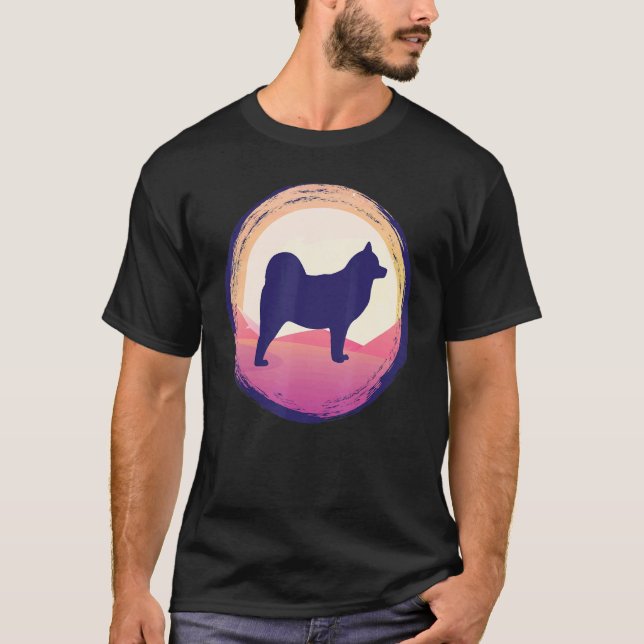 Cloud Spitz German Spitz Retro 29 T-Shirt (Vorderseite)