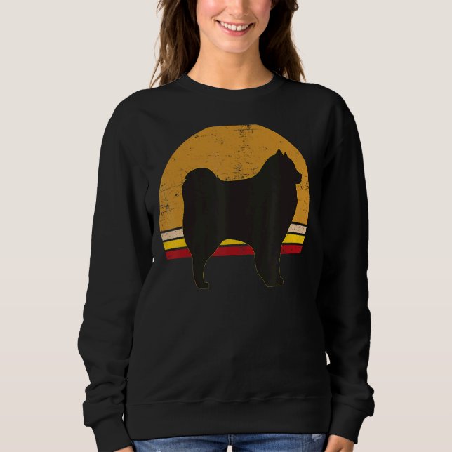 Cloud Spitz German Spitz Retro Sweatshirt (Vorderseite)